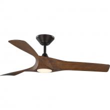Progress P250060-179-30 - Ryne Collection 52" 3-Blade Woodgrain LED Transitional Indoor/Outdoor DC Ceiling Fan