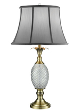 Dale Tiffany SGT17041 - Brass Pineapple 24% Lead Crystal Table Lamp