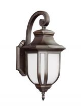 Generation Lighting 8736301EN3-71 - Childress traditional 1-light LED outdoor exterior large wall lantern sconce in antique bronze finis