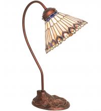 Meyda Tiffany 106055 - 18" High Tiffany Jeweled Peacock Desk Lamp