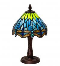 Meyda Tiffany 230981 - 13" High Tiffany Hanginghead Dragonfly Mini Lamp