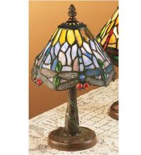 Meyda Tiffany 26616 - 12"H Tiffany Hanginghead Dragonfly W/Mosaic Base Mini Lamp